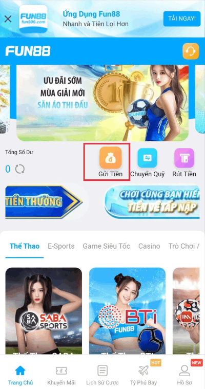 nạp tiền Fun88